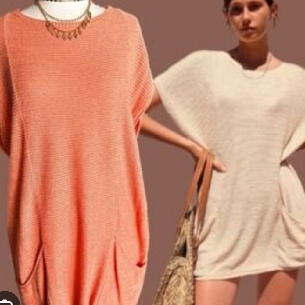 Free People Beach Hide Away Tunic Size Small, Coral